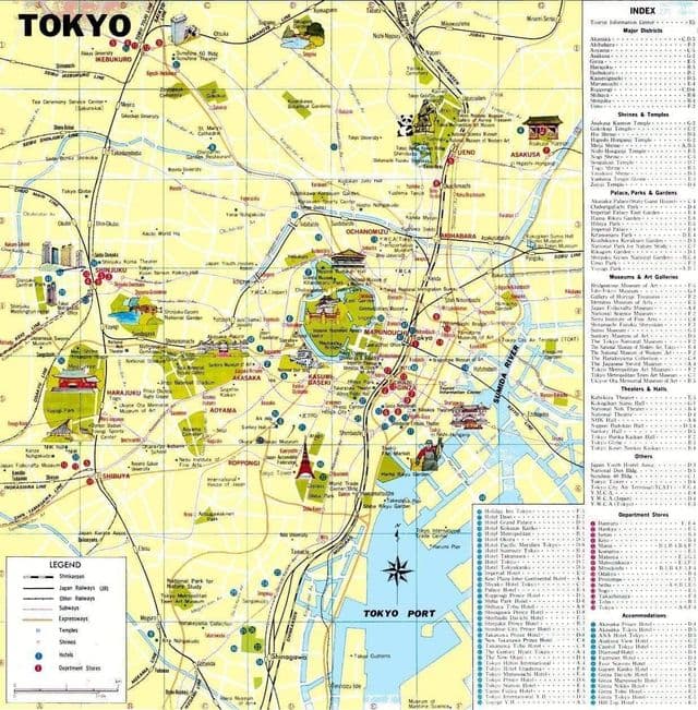 Mapa de vistas de Tokio