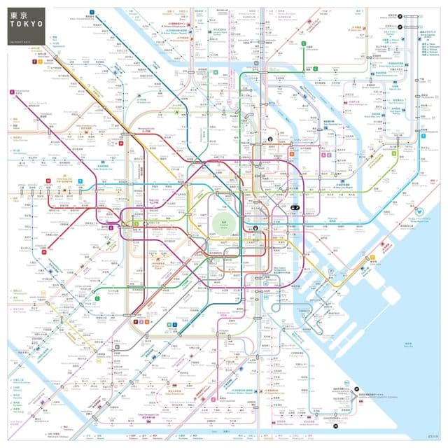 Mapa de la estación de metro de Tokio