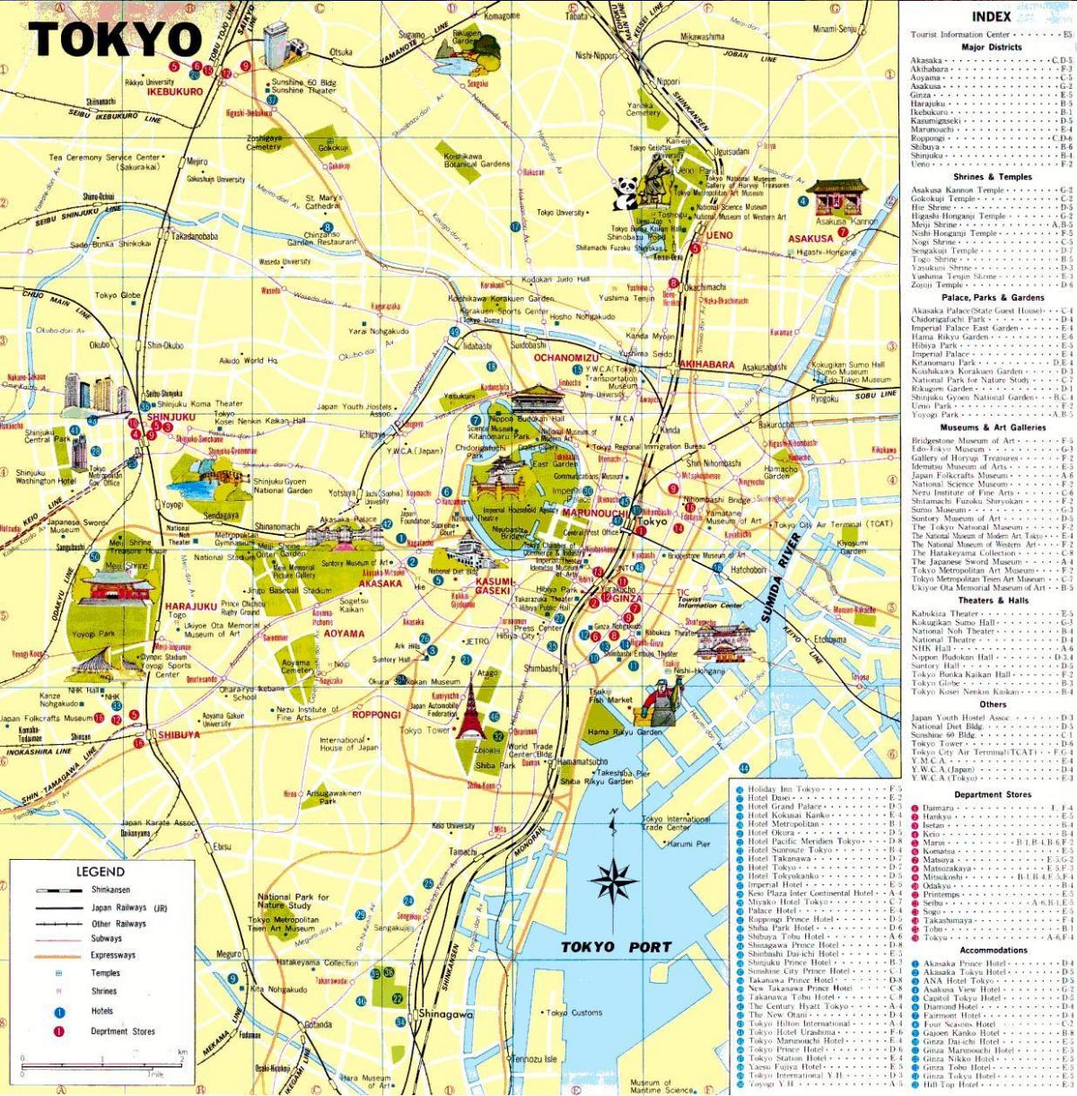 Mapa de vistas de Tokio