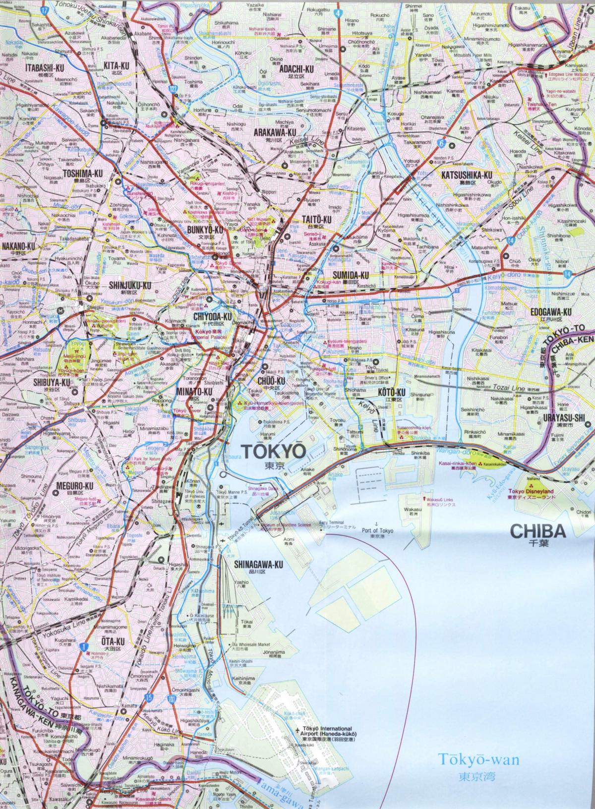 Mapa de calles de Tokio