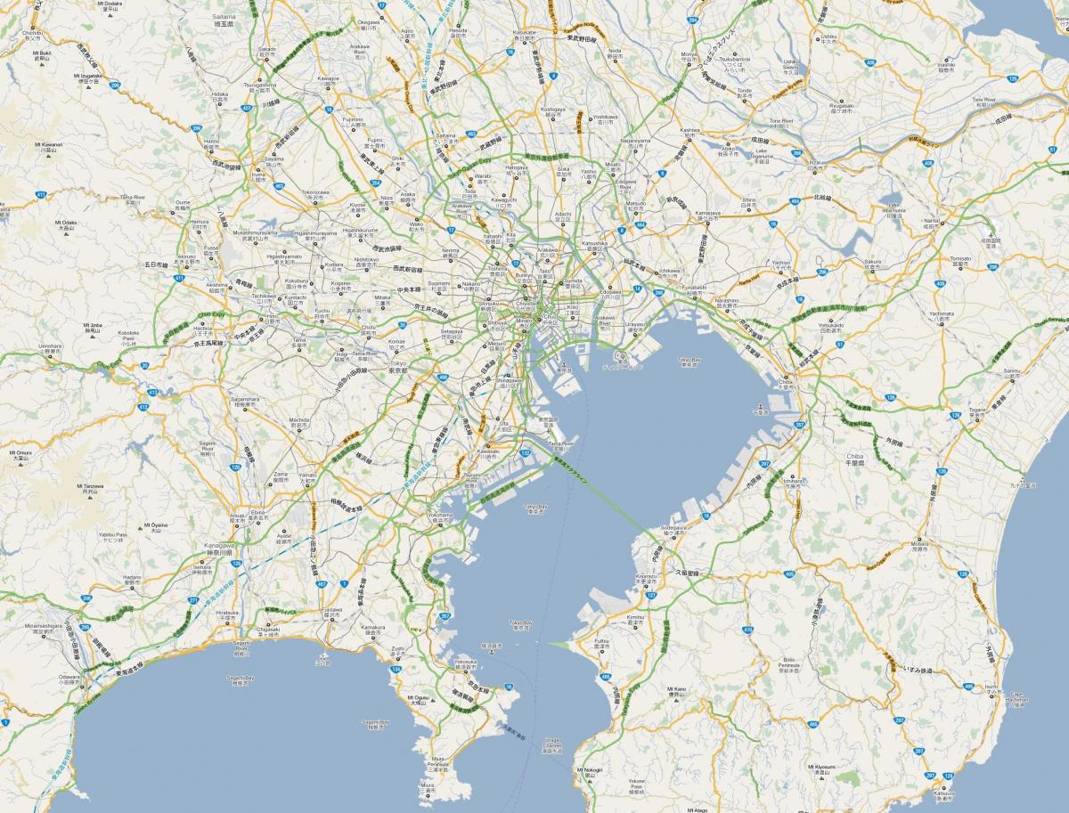 Mapa de carreteras de Tokio