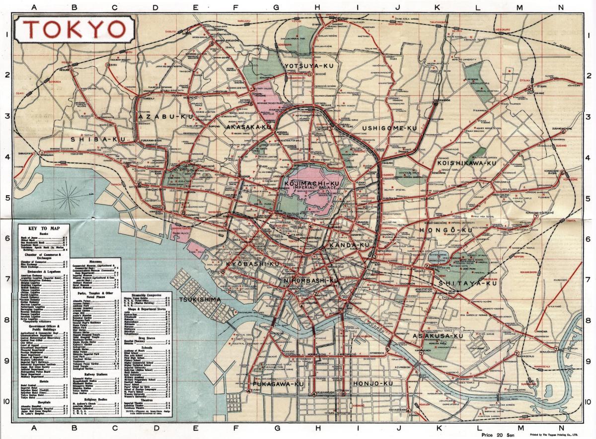 Mapa histórico de Tokio