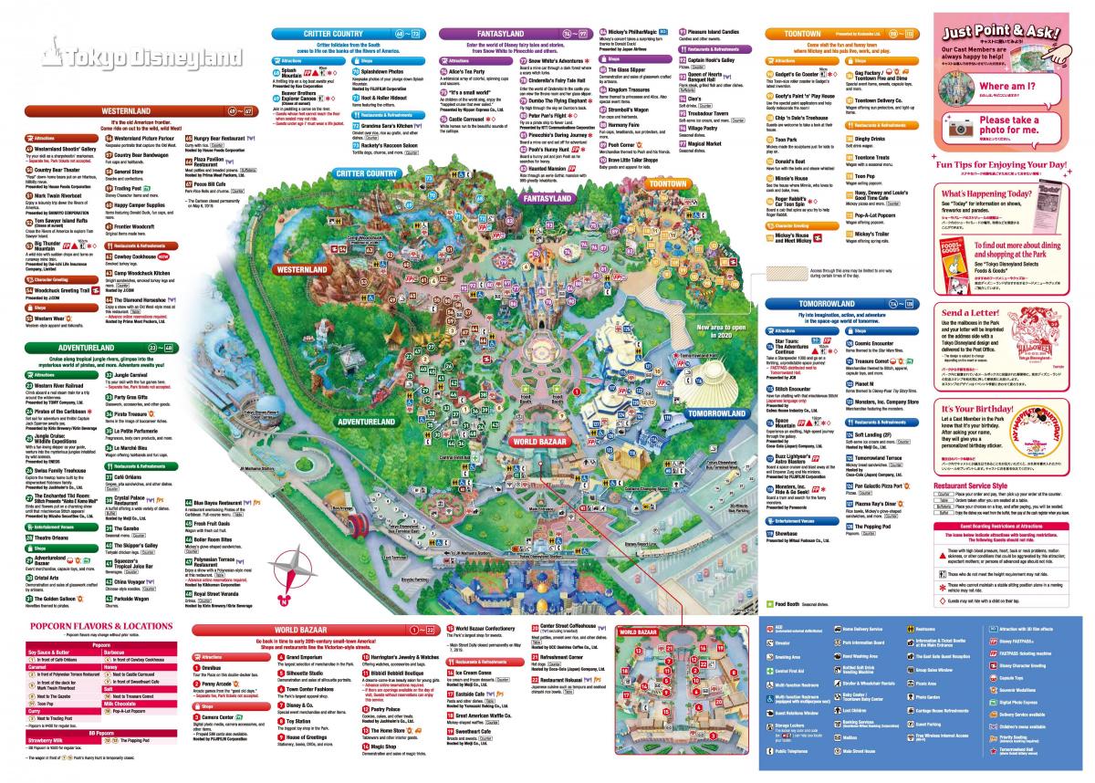 Mapa del parque Disneylandia de Tokio
