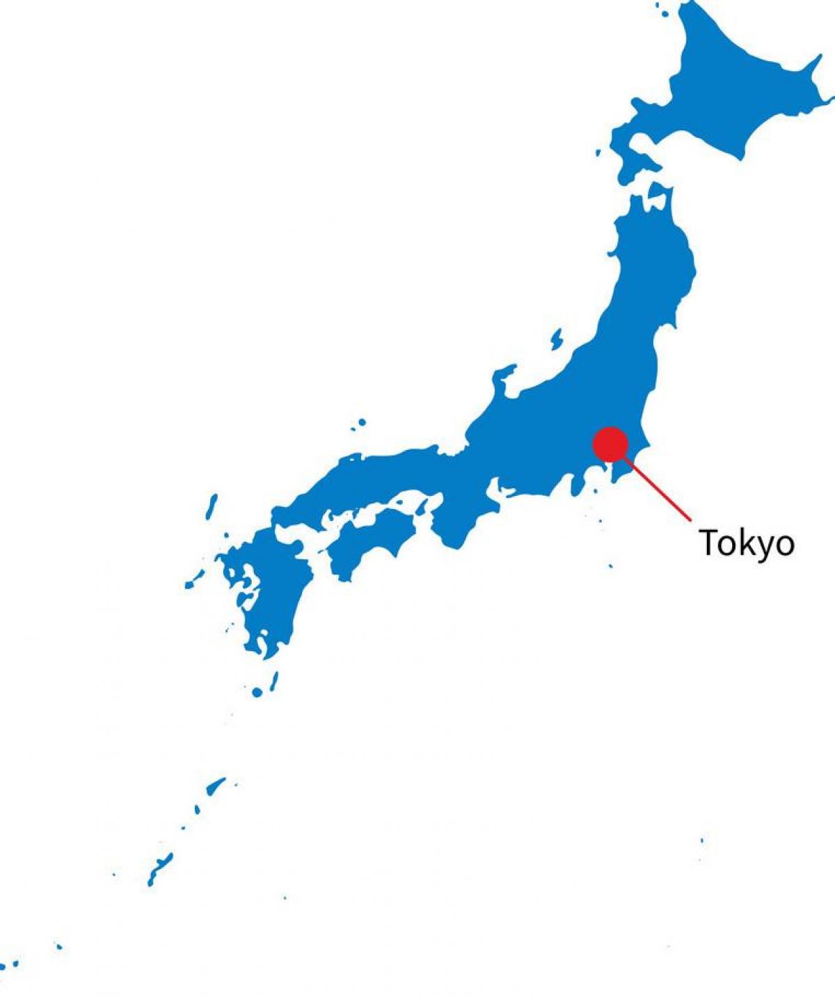 Tokio en el mapa de Japón